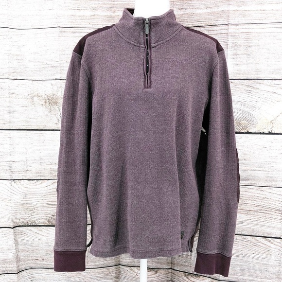 Ben Sherman Purple Quarter Zip Pullover Sweater Size L - Picture 1 of 12